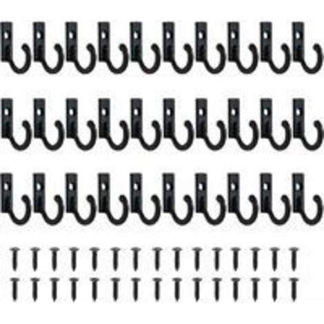 Set of 30 Small Vintage Hooks, Wall Hooks for Keys, Hanging Hooks, Jewelry Hooks, Key Hooks for Clothes, Coat Hooks with Screws, Wall Mounted Coat Hooks for Bathrooms