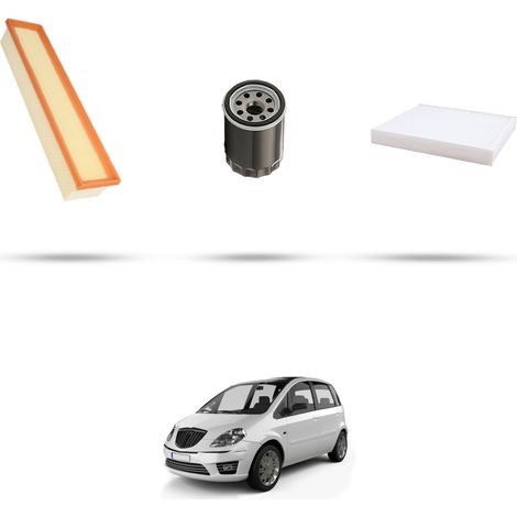 Kit tagliando 3 filtri compatibile con Lancia Musa 1.4 8v 57kw dal 2006 (1/4)
