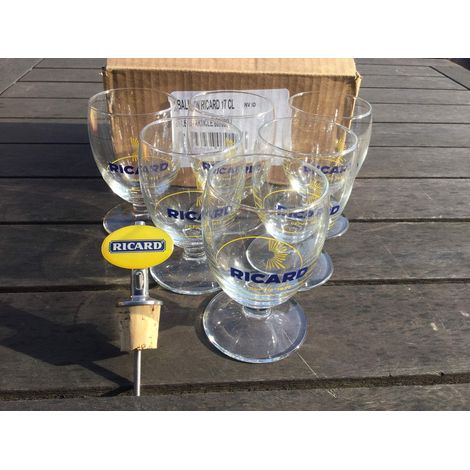 Ricard - Lot de 6 verres Ballon Demi-Soleil - Modèle 2019 avec bec verseur