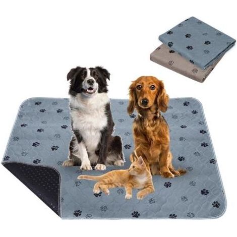 2 Pcs 90 80cm Tapis Educateur Chien Ultra Absorbant, Tapis pour Chien Lavable Antidérapant, Tapis de Dressage Réutilisable pour Chiot pour Chien/Chat/Cochon d'Inde/Lapin (1/5)