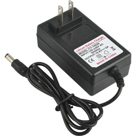BUNTHAUS Adaptateur d'alimentation de charge sûre AC 100-240V DC 21V 2A pour batterie lithium-ion, prise EU, remplacement (1/5)