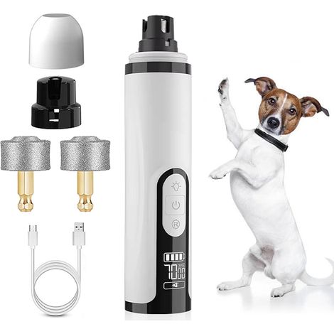 Coupe-ongles électrique Heusom Silent Groom Pro pour chiens et chats, modèle 2026, 3 vitesses, sans fil, avec lumière LED.-AquaForge (1/5)