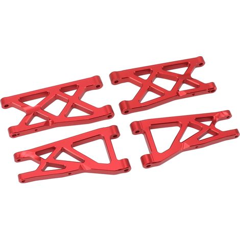 Kit de bras de suspension avant et arrière en alliage d'aluminium robuste et durable pour ARRMA SENTON 1/10 rouge (1/5)