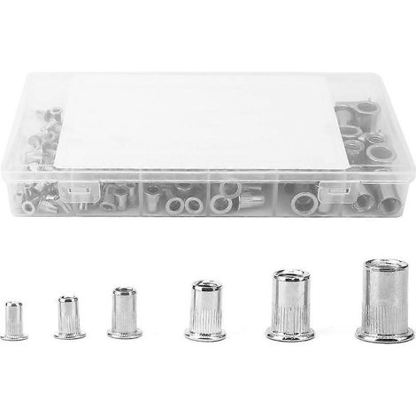 150 Stück M3-M10 Nietmuttern aus Edelstahl 304 für Befestigungsteile, Hardware-Zubehör