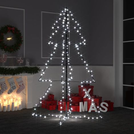 Árbol de Navidad 200 luces LED interior y exterior 98x150 cm vidaXL (1/5)