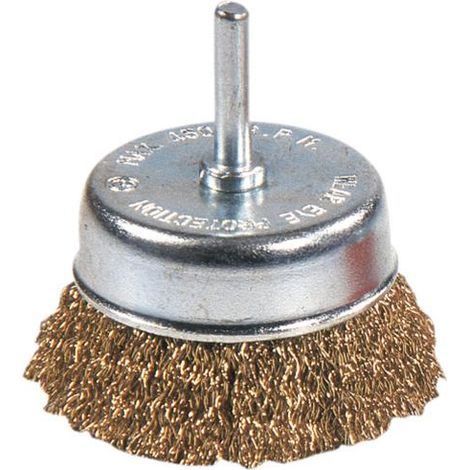 Cepillo copa Acero latonado Ratio - talla ø 50 mm.