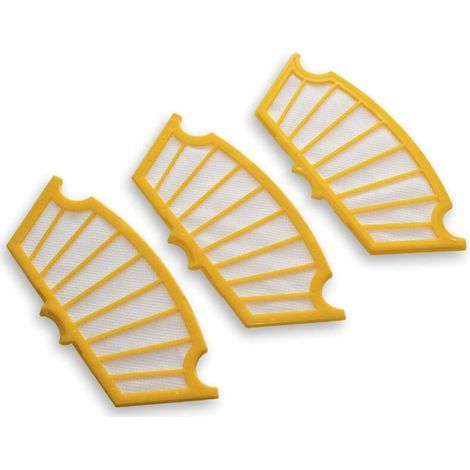 Set de 3x filtres d'aspirateur compatible avec iRobot Roomba 560, 562, 563, 564, 565, 570, 580, 581, 585, 590 - Filtre principal (1/4)