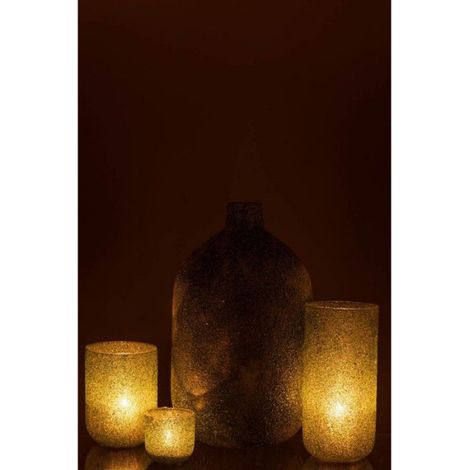 Photophore Déco en Verre "Fore" 28cm Vert (1/5)
