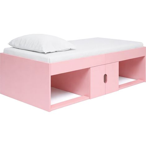 Low Single 3ft Cabin Bed - L196 x W96 x H51 cm - Assembly Required - Pink