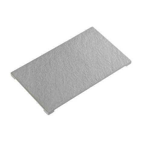 Odyssea – Cache receveur de douche gris effet pierre – Matière SMC – Largeur 118 mm – Longueur max 196 mm – Compatible receveurs Gaïa (1/2)