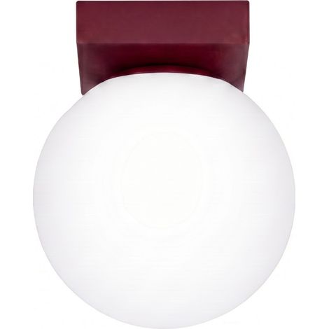Plafonniers Yoli acier/verre bourgogne 1xG9 12cm Sollux (1/5)