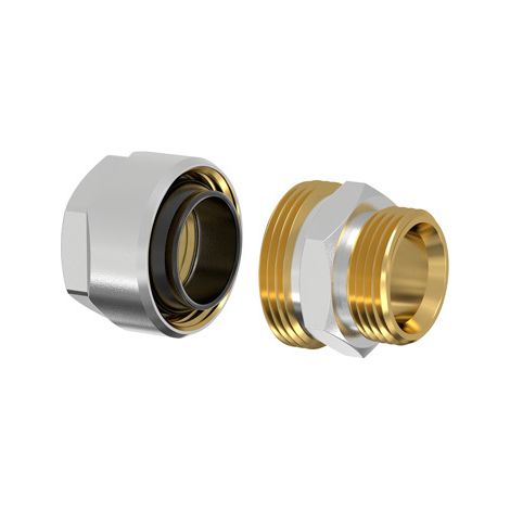 Flamco bergangsverschraubung PLUS SRA G 3/4 M EKx1/2", f Schwarzr., MS vern (1/3)