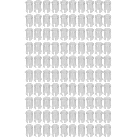 Lot de 100 capuchons de diode lumineuse, couvercle de protection pour diode électroluminescente, support de 5 mm, support à clip transparent (1/4)