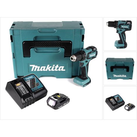 Makita DDF 459 Y1J Akku Bohrschrauber 18V 45Nm im Makpac + 1x 1,5 Ah Akku + Ladegerät