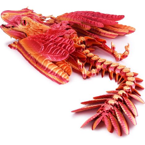 3D-gedrucktes, gefiedertes Wyvern-Drachenspielzeug, robustes Dekomodell für Wohnzimmer und Schlafzimmer