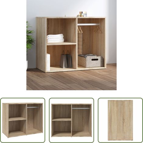 Holzregal - Regal für Schminktisch Sonoma-Eiche 80x40x65 cm Holzwerkstoff (1/5)