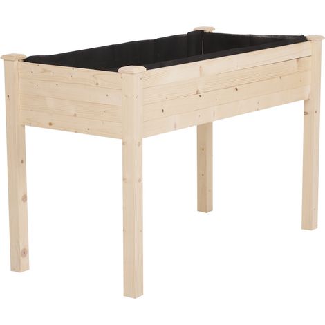 easycomfort orto urbano aiuola pensile tavolo porta piante con fodera in tessuto (1/2)