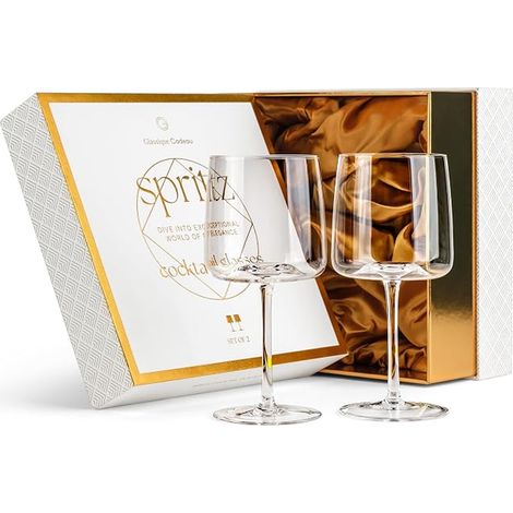 Verres 450 ml Verres à pied en Cristal Verrerie pour Boissons (1/5)