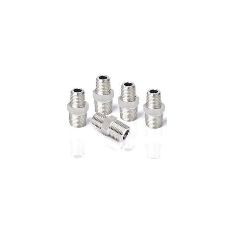 5 pièces 1/2 "x 1/4" raccord de tuyau réducteur mâle BSP, mamelon hexagonal en acier inoxydable 304 (1/5)