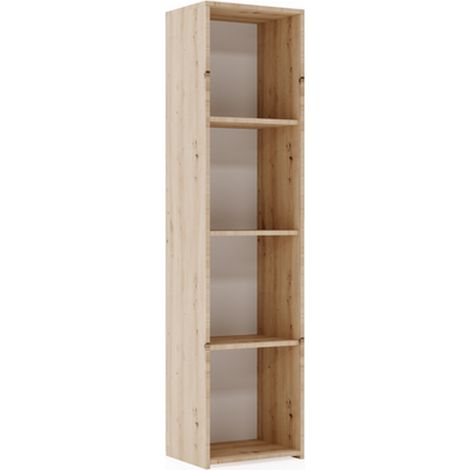 Libreria a colonna LONI 160x40 cm rovere Artisan con 4 ripiani a giorno (1/5)