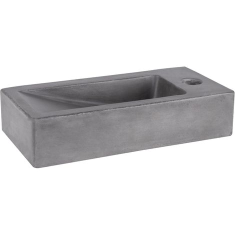 Differnz doni lave-mains en béton gris foncé 36 x 16 x 8 cm (1/3)