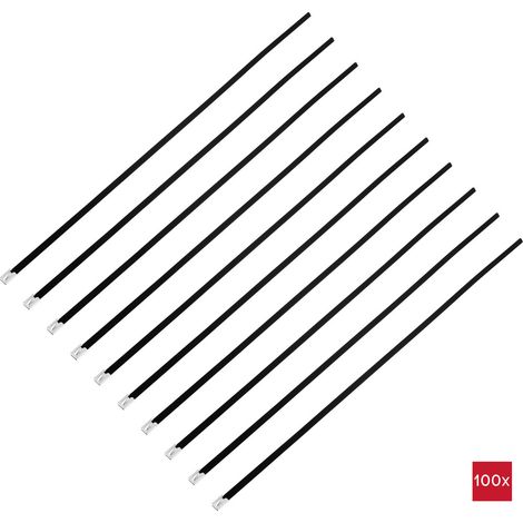 TRU COMPONENTS TC-12656628 Stahlkabelbinder 520 mm 7.9 mm AISI 316 mit Beschichtung 100 St. (1/2)