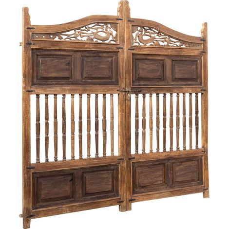 Solid wood and iron gate, for indoor and outdoor use (1/5)