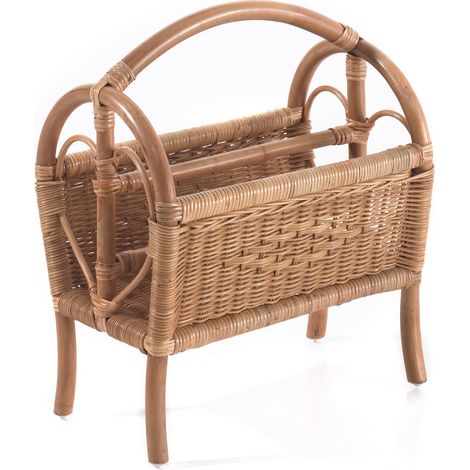 Porte-revues 44x30x42 cm en rotin miel