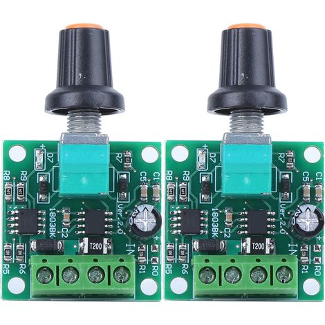 2pcs Variateur de vitesse PWM 12V 2A pour moteur DC 1.8V 3V 5V 6V, Contrôleur basse tension 1803BK (1/5)