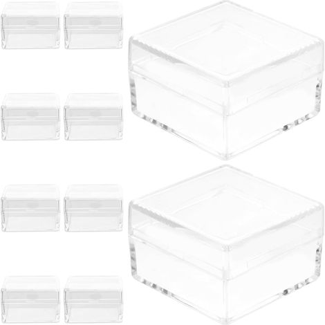 10 Stück quadratische transparente und leicht zu