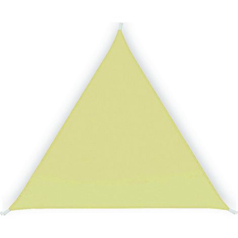 TENDA VELA TRIANGOLARE ESTERNO 5X5X5 BEIGE OMBREGGIANTE (1/4)
