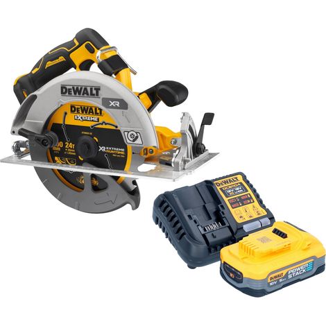 DeWalt DCS 573 H1 Sierra circular sin cable 18 V 190 x 30 mm sin escobillas + 1x batería powerstack 5,0 Ah + cargador (1/5)