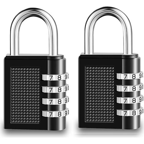 Cadenas à combinaison à 4 chiffres en 2 parties, robuste et facile à utiliser - Idéal pour les casiers scolaires, les vestiaires de sport, les clôtures, les boîtes à outils et les portails. (1/5)