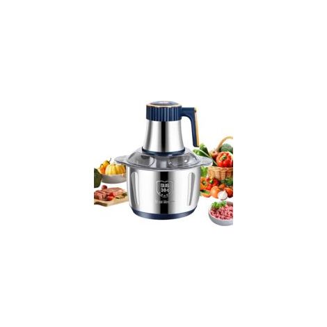 Hachoir électrique, robot culinaire, hachoir à viande, 500 W, acier inoxydable 304, capacité 5 L, hachoir à légumes, 5 boutons