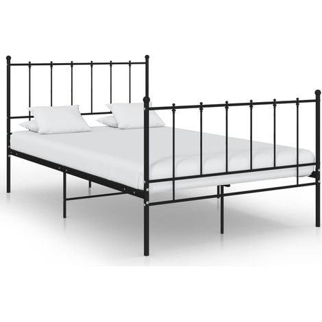 Bett Schwarz Metall 120x200 cm
