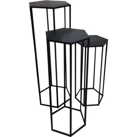 Sellette gigogne métal noir X3 (1/3)