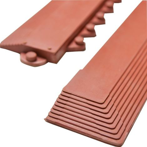 Tappeti Gomme - Bordo Rosso Senza Gambe 990X75Mm