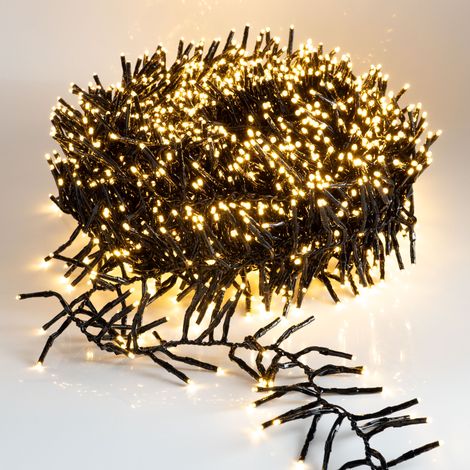 Büschel Lichterkette warmweiß - 14,5 m / 2016 LED - Deko Baum Beleuchtung mit Controller und Speicherchip - für Außen und Innen