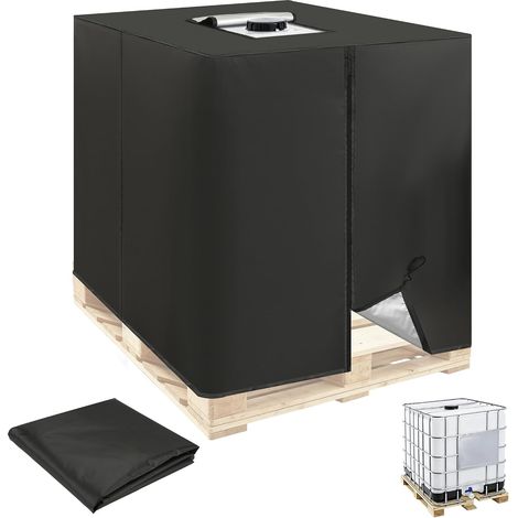 Bâche Cuve IBC 1000L Oxford 420D,Housse Protection Récupérateur Eau Anti-UV  IBC Bâche Réservoir d'eau,Couverture Citerne Récupérateur Eau de Pluie,Anti-UV,Coupe-Vent avec Fermeture Éclair,120x100x116 (1/5)