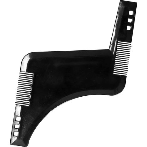 Peigne à barbe homme noir pour coiffage des favoris, taille barbe, soin moustache et maquillage, peigne de style professionnel multifonction.