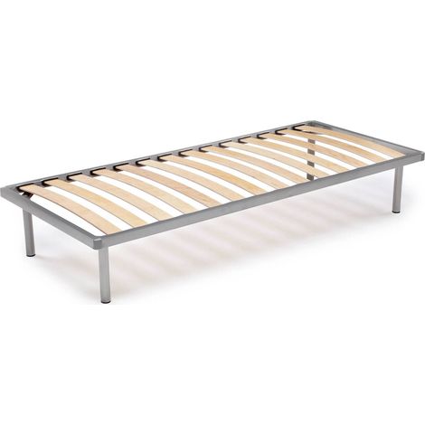 Talamo Italia Talamo Italia Orthopädisches Bettgestell mit 14 Latten, geeignet für Einzelbett, Made in Italy, Bettgestell aus Birkensperrholz, cm 80x200h34