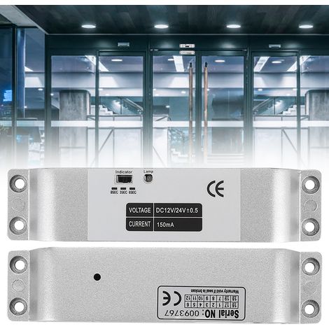 Serrure électrique à induction magnétique pour porte à bascule, 12 V CC, capacité de 1000 kg, contrôle d'accès. (1/5)