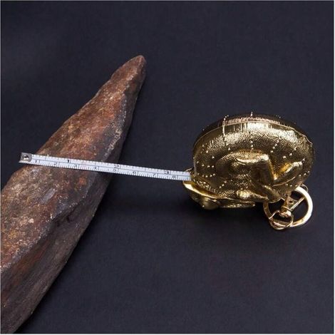 1 pièce de ruban à mesurer caméléon portable, règle rétractable, porte-clés, mesure métrique (1/4)