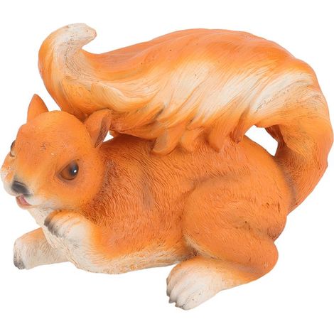 deco jardin exterieurStatue de Squirrel Résine pour Décor de Jardin avec Sculpture Arborescente Rouge Marron (1/5)
