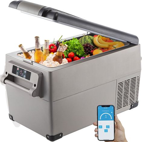 Réfrigérateur de voiture 35L à compresseur portable, idéal pour voyage, pêche et usage extérieur en véhicule, camion, camping-car ou bateau. (1/5)