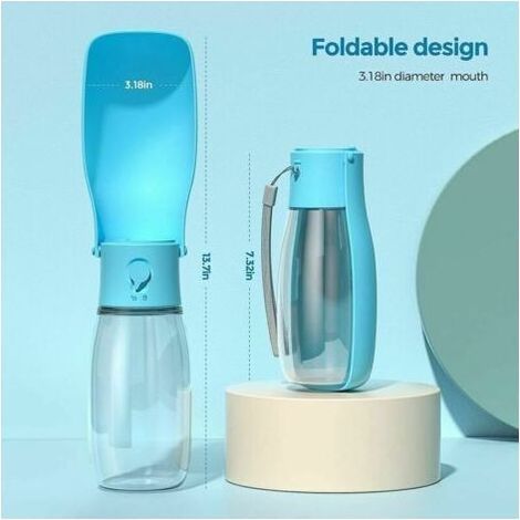 Gourde pour chien 550 ml : Portable bouteille d'eau pour Chien Anti-Fuite, sans BPA, Chien Chat Animaux Voyage gourde chien (1/4)