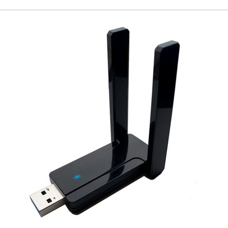 Adaptateur WiFi USB 1300Mbps, double bande 2,4GHz/5GHz, antenne double, compatible Windows (1/5)