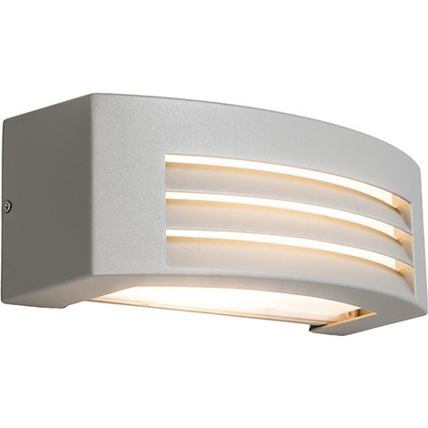 Moderne Wandleuchte hellgrau IP44 - Hurricane 1 (1/4)