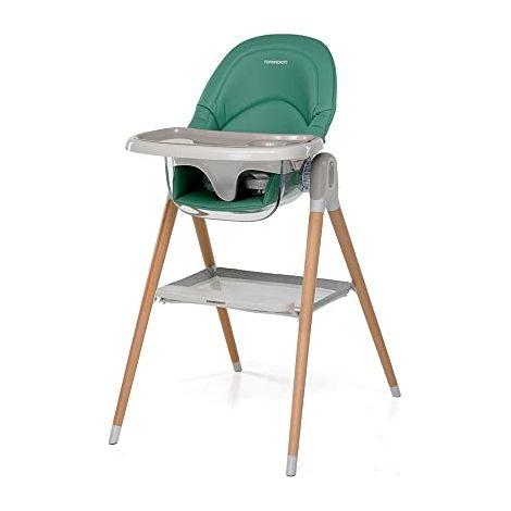 Foppapedretti Seggiolone Baby Sedia Bonito 2in1 in Legno Faggio, Reclinabile e Regolabile - Green (1/4)