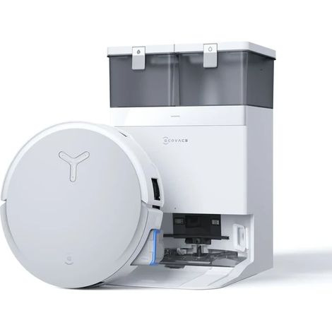 ECOVACS X8 OMNI Aspirateur robot avec station tout-en-un, Puissance 18 000 Pa, Nettoyage automatique instantané OZMO ROLLER